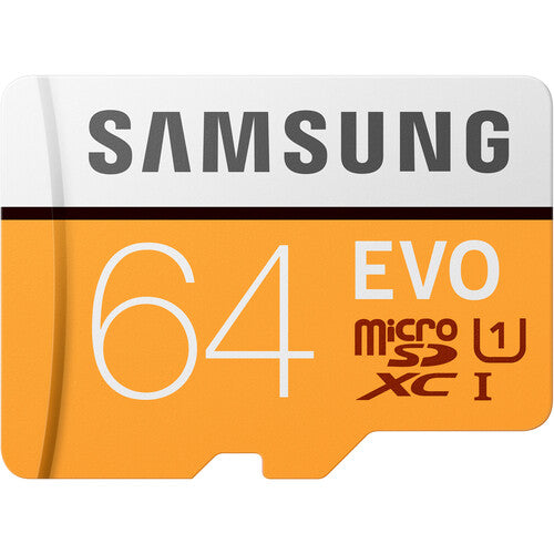 Tarjeta de memoria microSDXC Samsung 64GB EVO UHS-I con adaptador SD Atelsa
