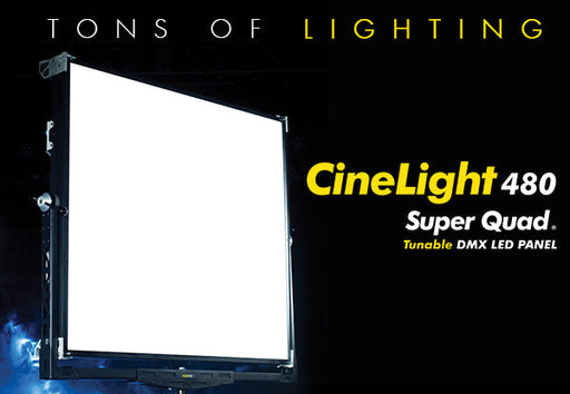 Fluotec CineLight Color480 4X4 DMX LED Panel Kit with Yoke and Cargo Case Fluotec